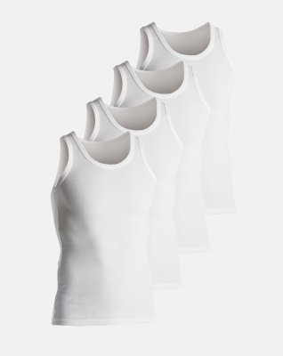 Tanktop 4-pak | 100% økologisk bomuld | Hvid -Dovre