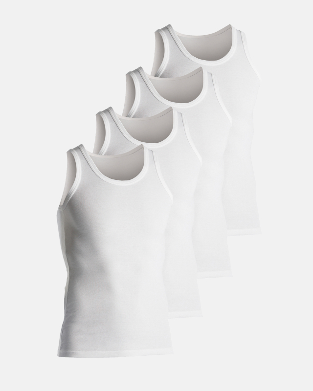 Tanktop 4-pak | 100% økologisk bomuld | Hvid