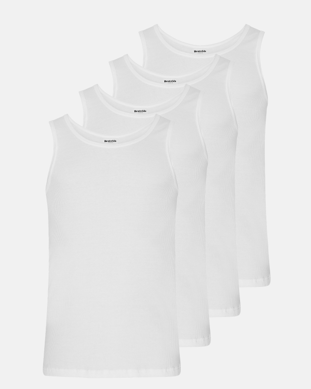 Tanktop 4-pak | 100% økologisk bomuld | Hvid