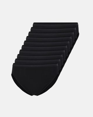 Tai brief 10-pak, GOTS bomuld, Sort