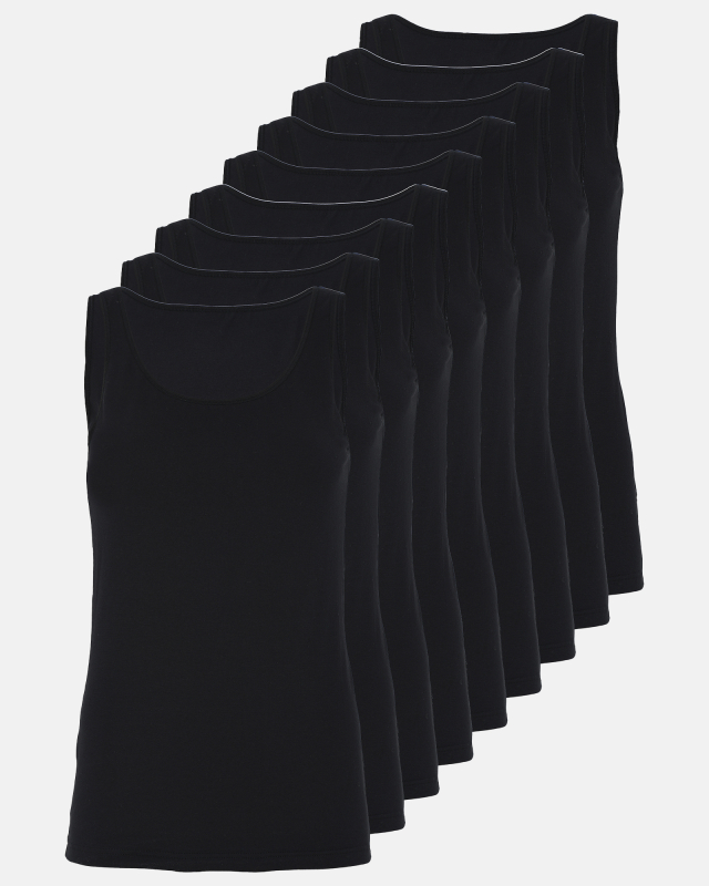 Tanktop 9-pak | GOTS bomuld | Sort