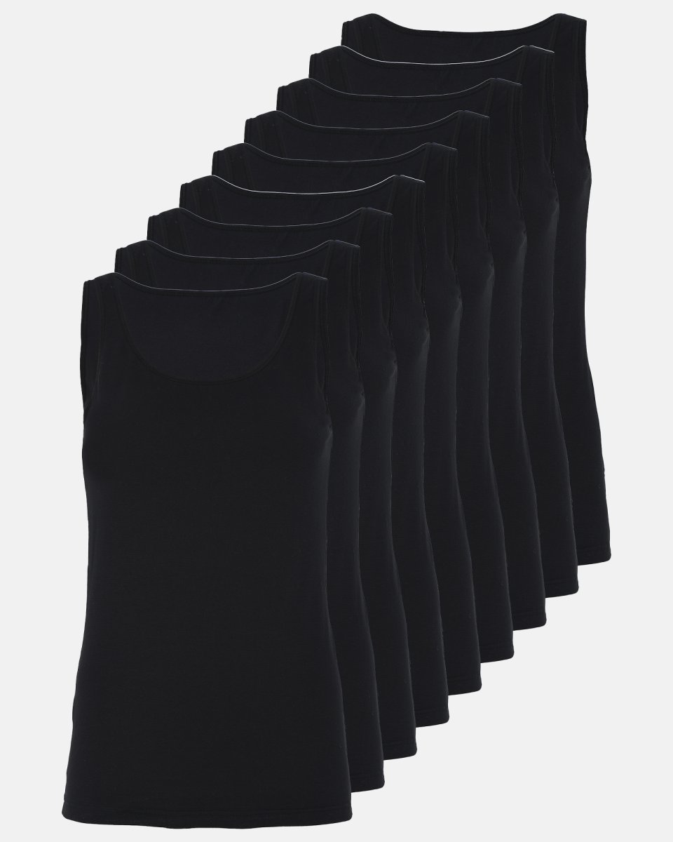 Decoy Tanktop 9-pak | GOTS bomuld | Sort - S