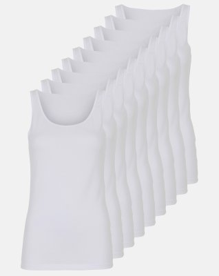 Tanktop 9-pak | GOTS bomuld | Hvid -Decoy