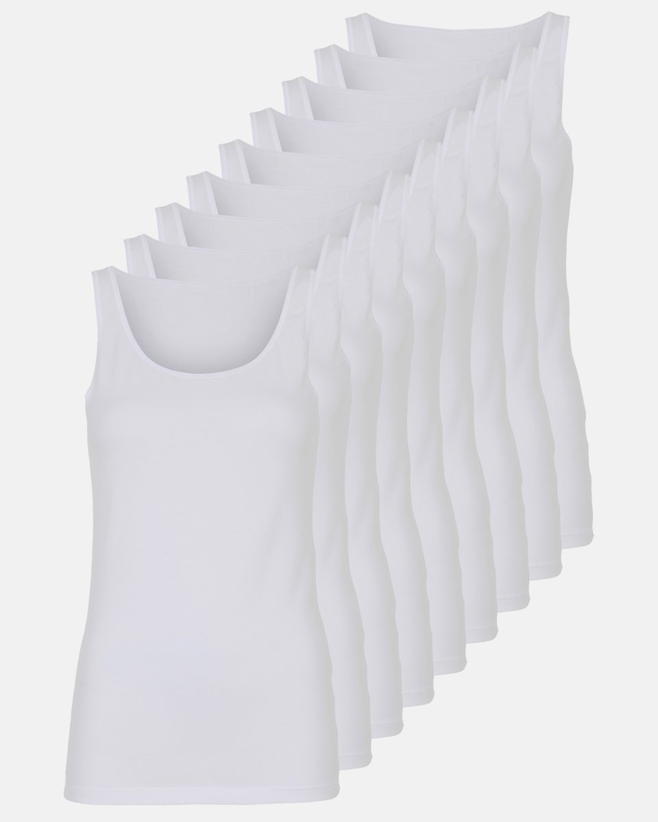 Decoy Tanktop 9-pak | GOTS bomuld | Hvid - S