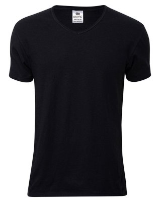 T-shirt "v-neck" 3-pak | 100% økologisk bomuld | Sort -Dovre