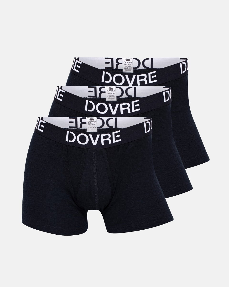 Dovre Tights med gylp 3-pak | 100% merino uld | Sort - S