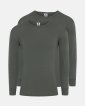 Langærmet t-shirt 2-pak | 100% merino uld | Grøn - Dovre