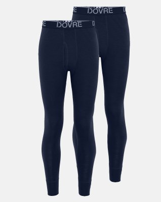 Long johns 2-pak, 100% merino uld, Navy