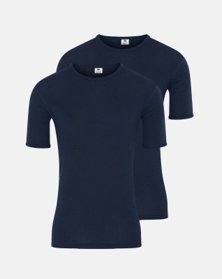 T-shirt 2-pak, 100% merino uld, Navy