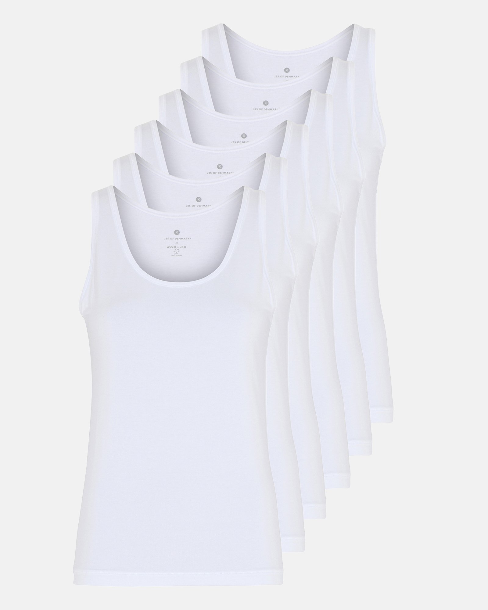 Stroptop 6-pak | Bambusviskose | Hvid -JBS of Denmark Women Stroptop 6-pak | Bambusviskose | Hvid -JBS of Denmark Women