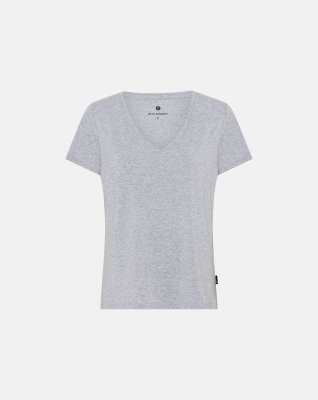 T-shirt v-neck 2-pak, Bambusviskose, Grå