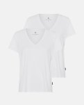 T-shirt v-neck 2-pak, Bambusviskose, Hvid