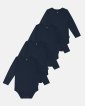 Langærmet body | 4-pak | Bambusviskose | Navy - JBS of Denmark Kids