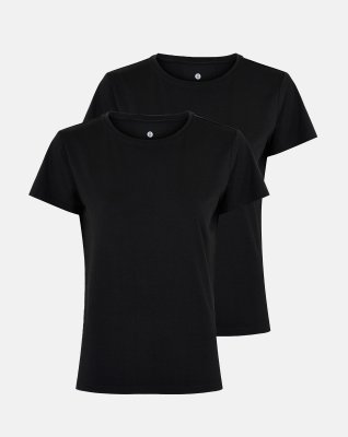 T-shirt 2-pak, Bambusviskose, Sort