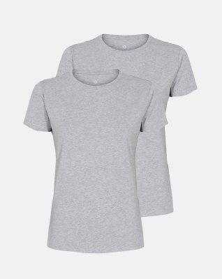 T-shirt 2-pak, Bambusviskose, Grå