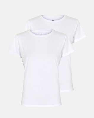 T-shirt 2-pak, Bambusviskose, Hvid