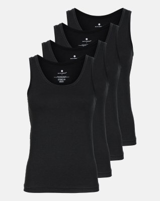 Tanktop 4-pak | Bambusviskose | Sort -JBS of Denmark Women
