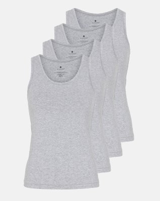 Tanktop 4-pak, Bambusviskose, Grå