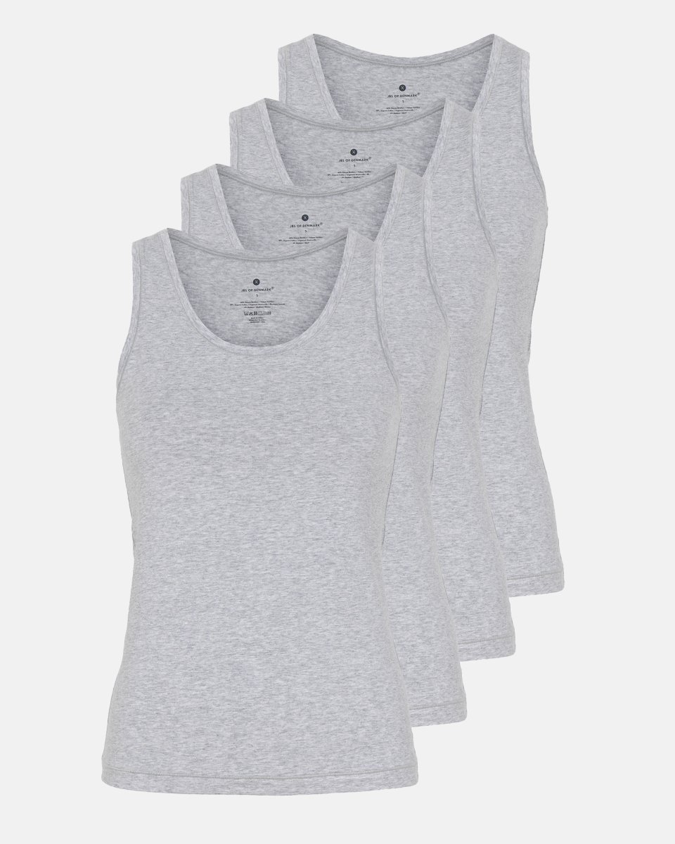 JBS of Denmark Women Tanktop 4-pak | Bambusviskose | Grå - S