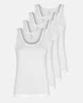 Tanktop 4-pak, Bambusviskose, Hvid