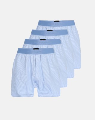 Boxershorts, 4-pak, Bambusviskose, Lyseblå