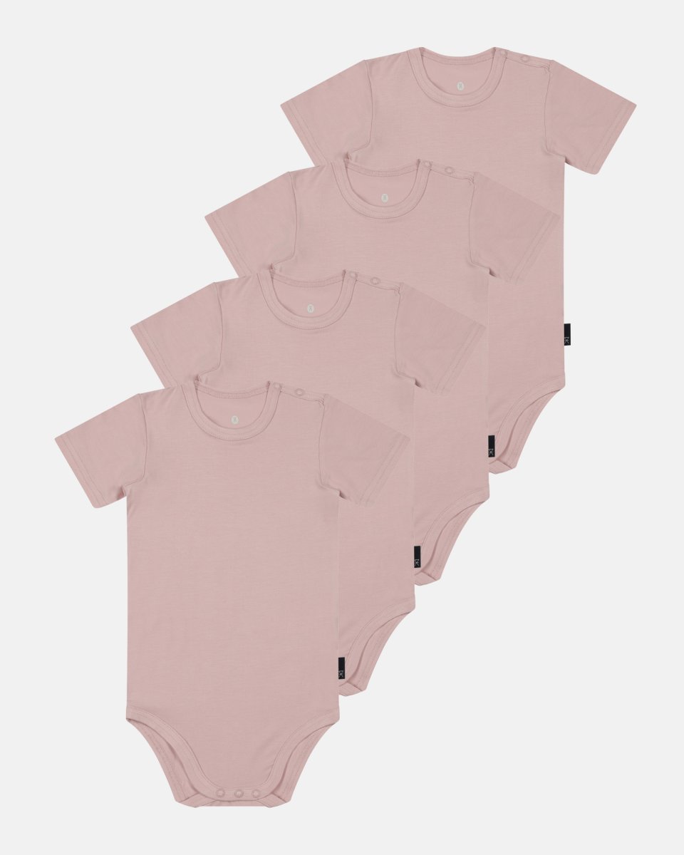 JBS of Denmark Kids Kortærmet body | 4-pak | Bambusviskose | Rose - 68