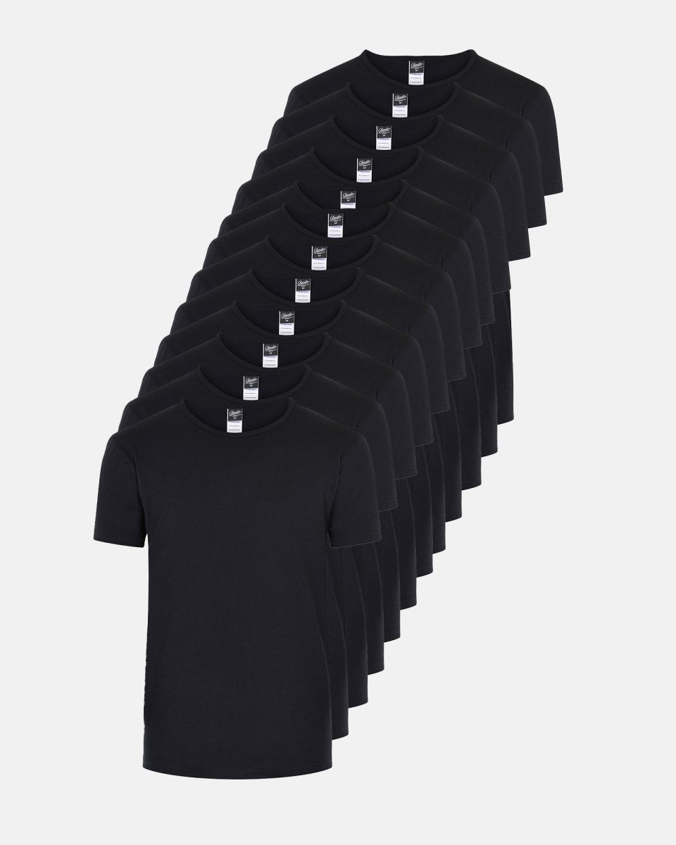 Claudio T-shirt 12-pak | Økologisk bomuld | Sort - S