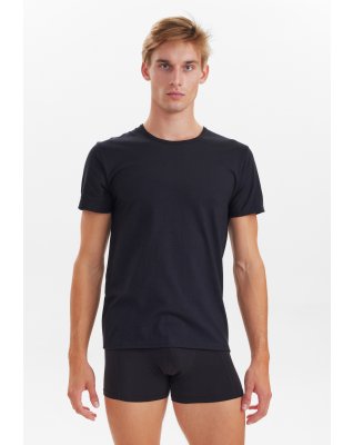 T-shirt 12-pak, Økologisk bomuld, Sort