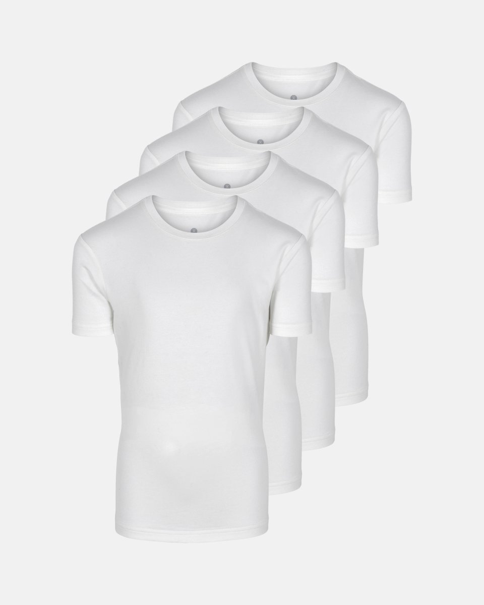 JBS of Denmark Kids T-shirt o-neck "kids" | 4-pak | Bambusviskose | Hvid - 7/8