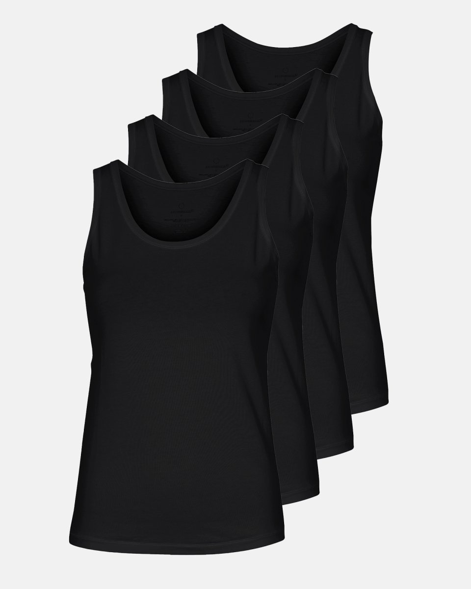 JBS of Denmark Women Tanktop 4-pak | GOTS bomuld | Sort - S