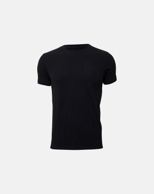 Piqué t-shirt 2-pak, Bambusviskose, Sort