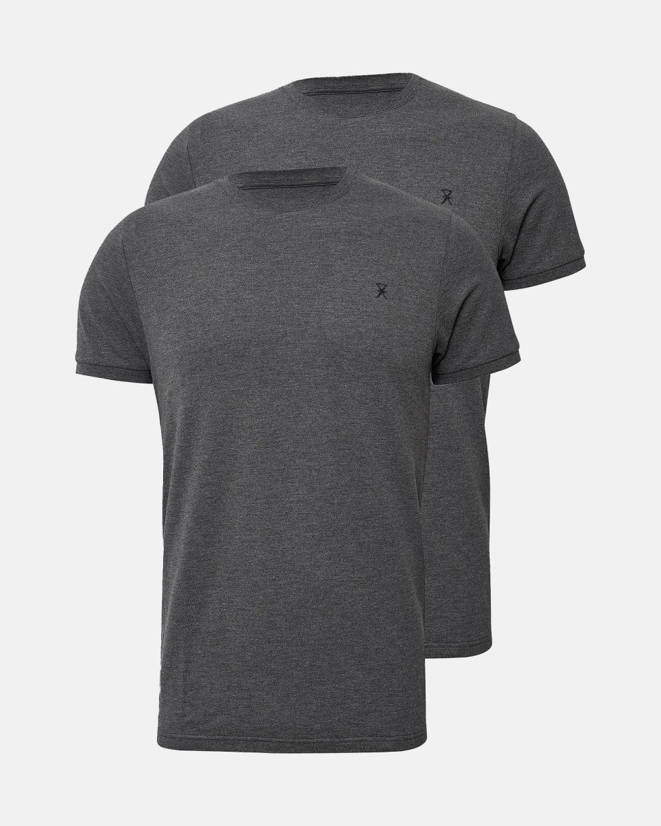JBS of Denmark Men Piqué t-shirt 2-pak | Bambusviskose | Grå - M
