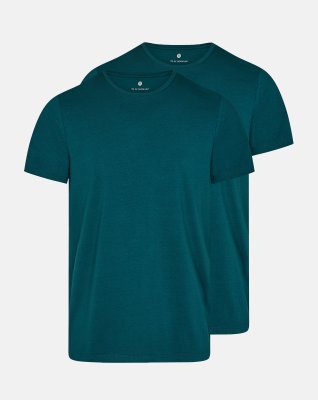 T-shirt o-neck 2-pak | Bambusviskose | Grøn -JBS of Denmark Men