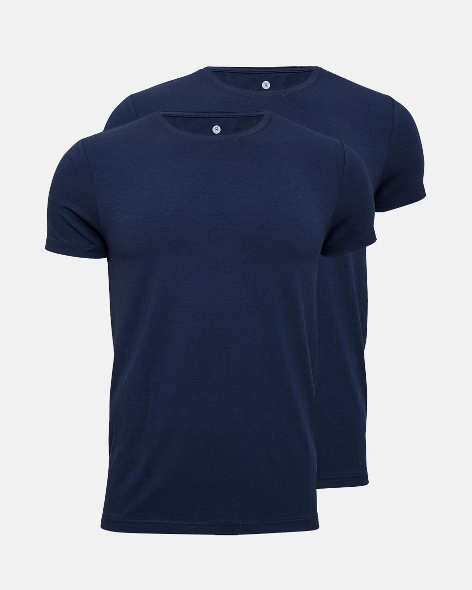 JBS of Denmark Men T-shirt o-neck 2-pak | Bambusviskose | Marine - S