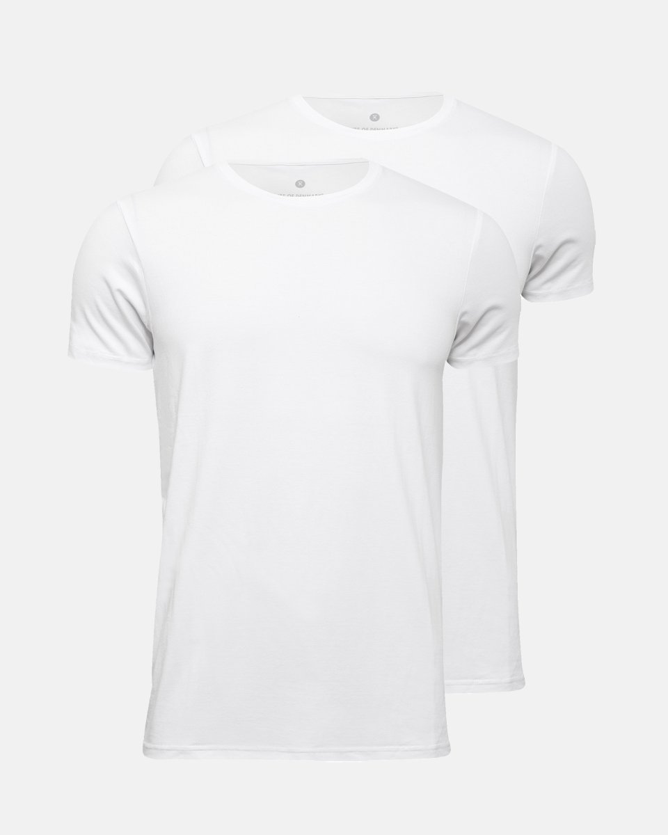 JBS of Denmark Men T-shirt o-neck 2-pak | Bambusviskose | Hvid - S