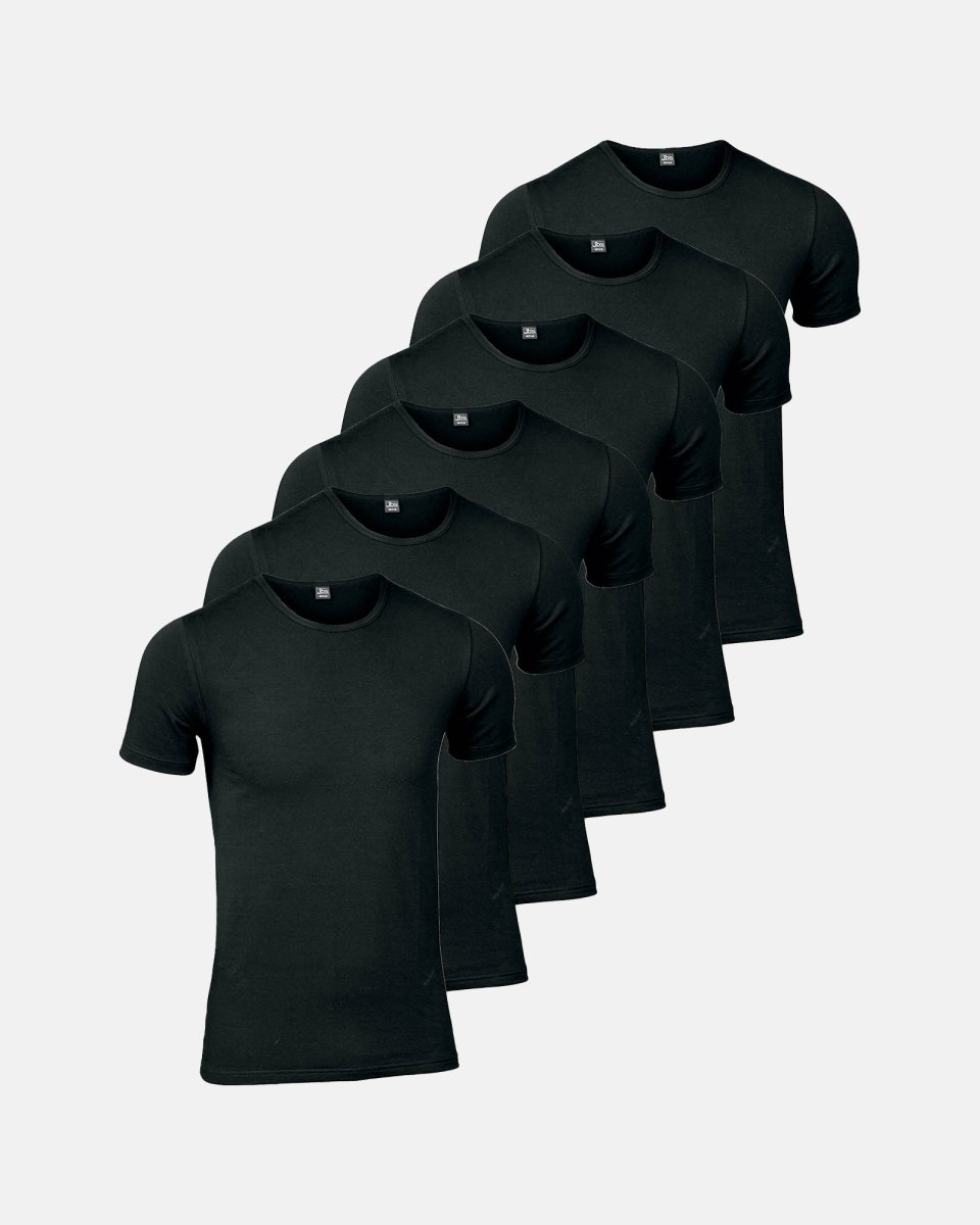 JBS T-shirt "o-neck" 6-pak | Økologisk bomuld | Sort - S