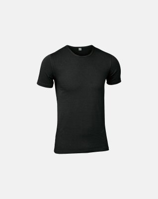 T-shirt "o-neck" 6-pak, Økologisk bomuld, Sort