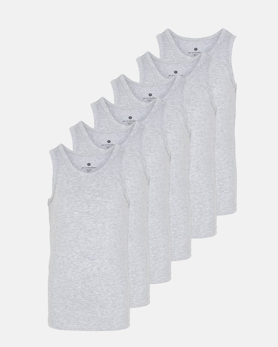 JBS of Denmark Kids Singlet "kids" | 6-pak | Bambusviskose | Grå - 7/8