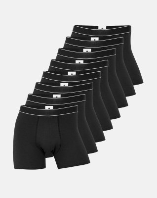 Pique tights 8-pak, Bambusviskose, Sort Pique tights 8-pak, Bambusviskose, Sort