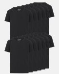 T-shirt 12-pak | Økologisk bomuld | Sort -Claudio