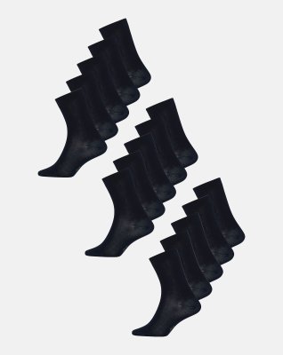 Strømper 15-pak, Bambusviskose, Navy