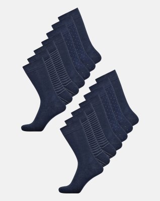 Strømper 14-pak, Bambusviskose, Navy
