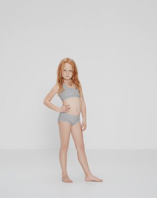 Hipster trusser "kids", 9-pak, Bambusviskose, Grå