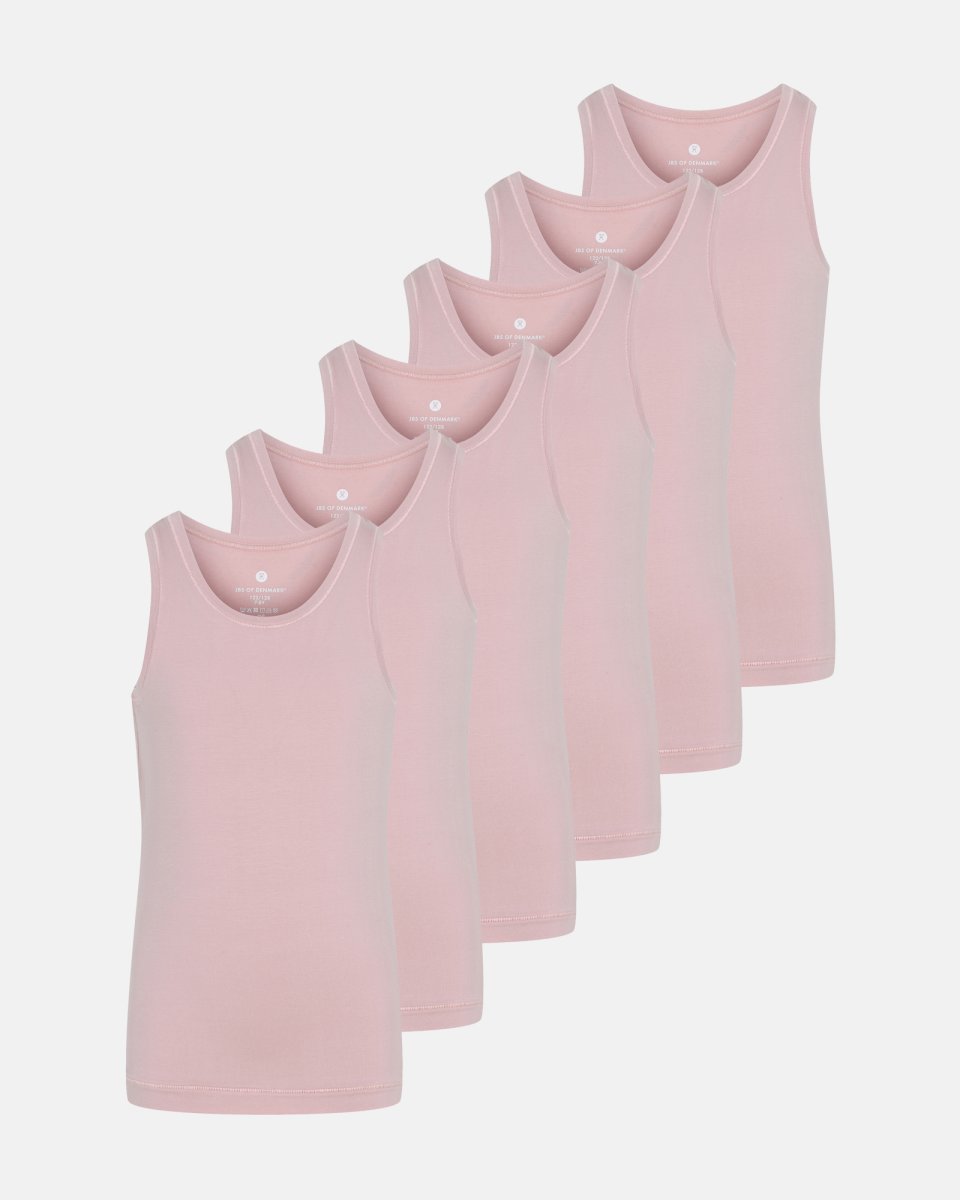 JBS of Denmark Kids Singlet "kids" | 6-pak | Bambusviskose | Rose - 7/8