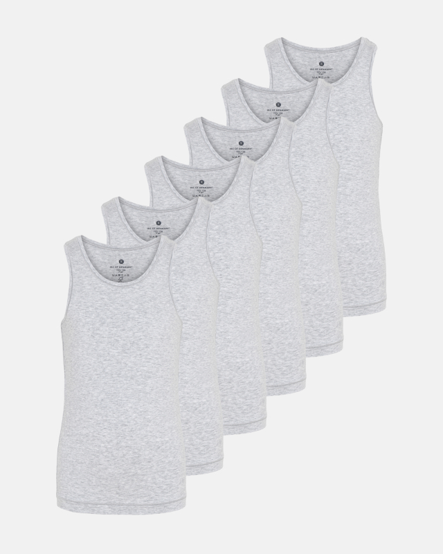 Singlet | 6-pak | Bambusviskose | Grå