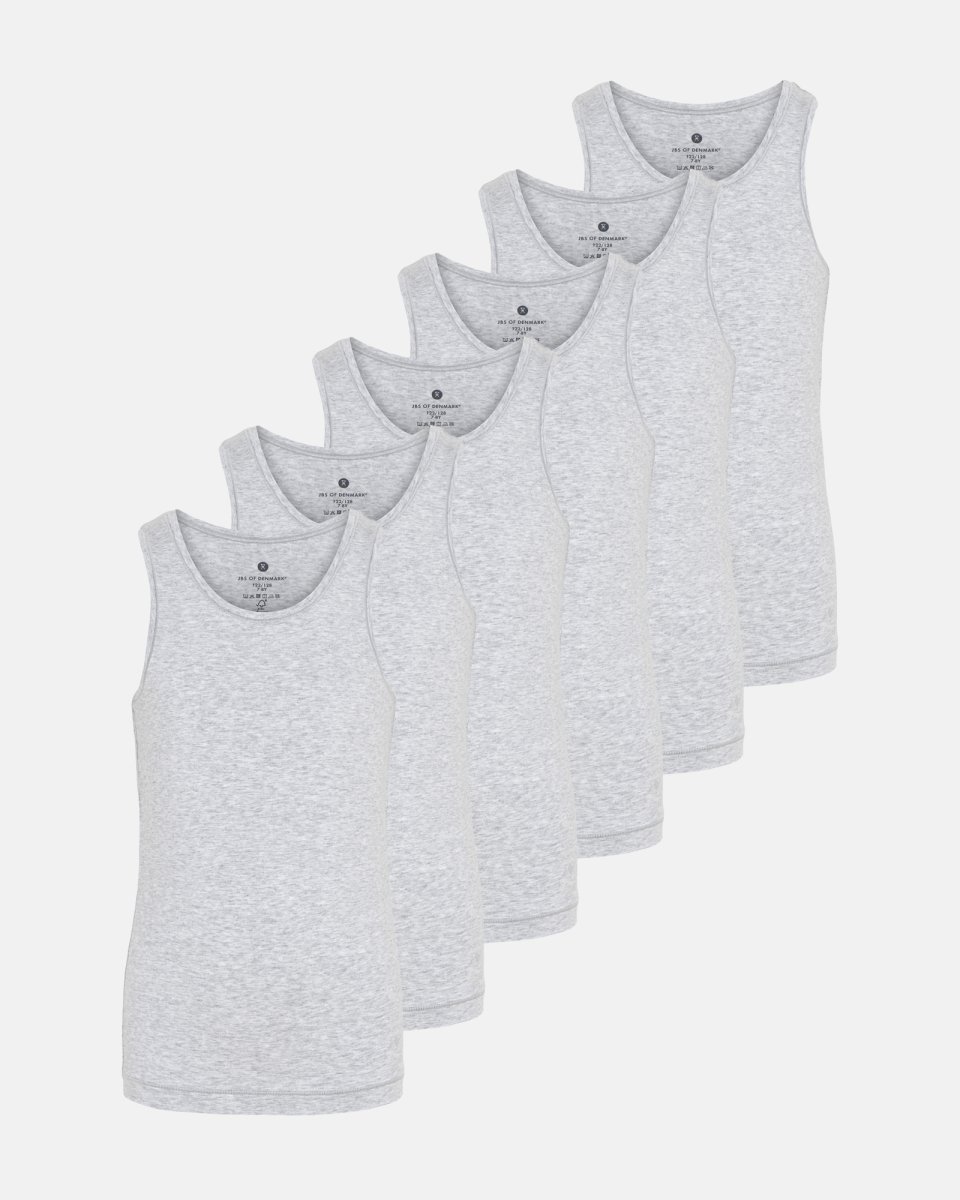 JBS of Denmark Kids Singlet "kids"| 6-pak | Bambusviskose | Grå - 7/8