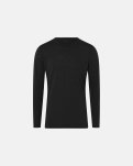 Langærmet t-shirt, 100% merino uld, Sort