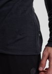 Langærmet t-shirt, 100% merino uld, Sort