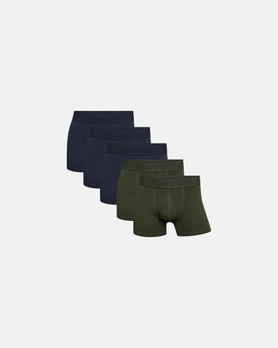 Resteröds Gunnar tights 5-pak | Økologisk bomuld | Navy/army - S