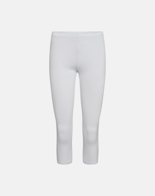 3/4 leggings, Bambusviskose, Hvid